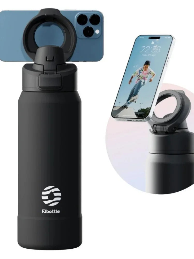 Elonhar Magnetic Thermos Bottle (710/950ml) – Stainless Steel, Bouncing Lid, Phone Holder