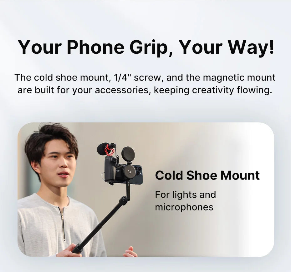 Ulanzi MA35 MagSafe Camera Grip – Bluetooth Shutter, Vertical/Horizontal Shooting