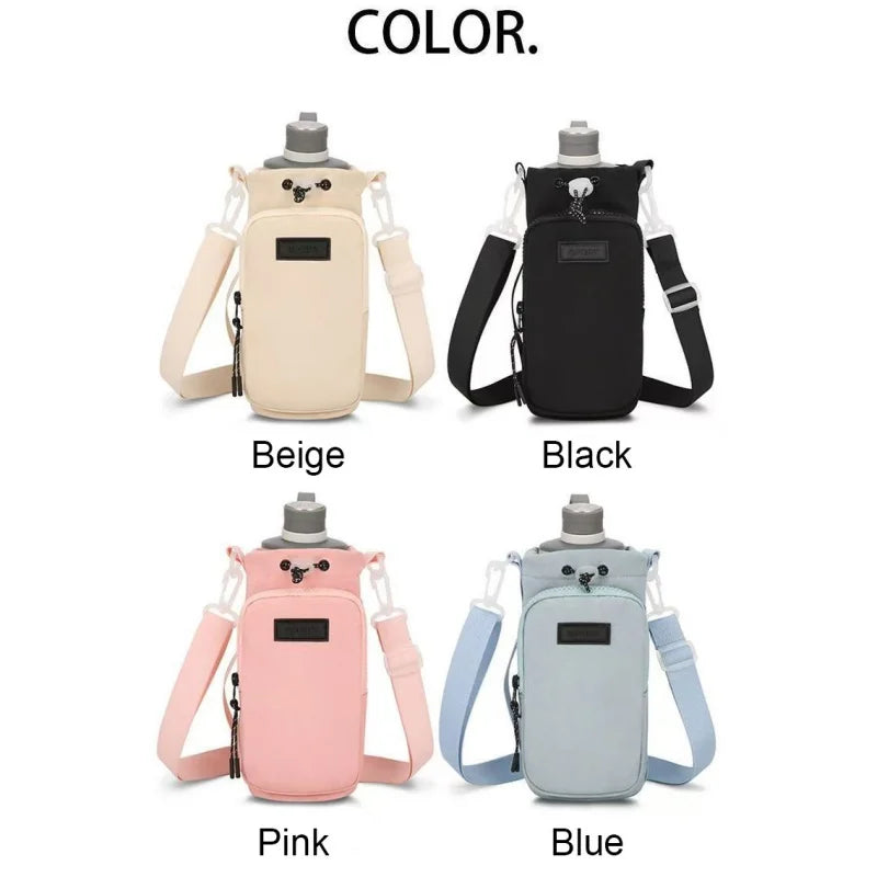 Premium Simple Water Cup Pocket Portable Water Bottle Bag Travel Back Mobile Phone Water Cup Protective Cover Universal Cover