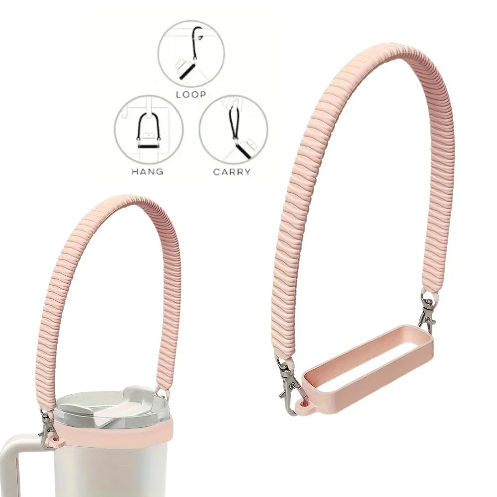 Water Bottle Handle Water Bottle Sling Carrier Holder Strap Soft Durable Silicone for Most 8-40oz Bottles for Cup Accessories