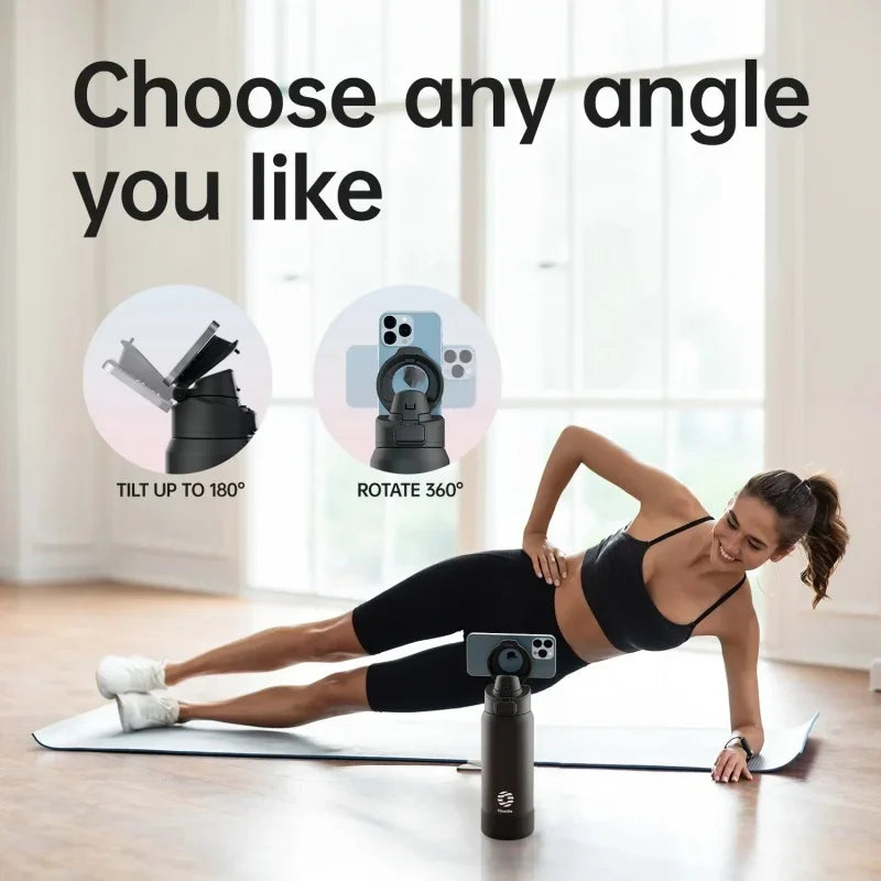 Elonhar Magnetic Thermos Bottle (710/950ml) – Stainless Steel, Bouncing Lid, Phone Holder