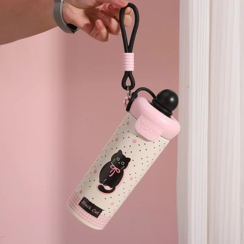 Cute Insulated Water Bottle Portable Design Ideal Gift for Friends Stylish And Convenient Carry-On Beverage Container