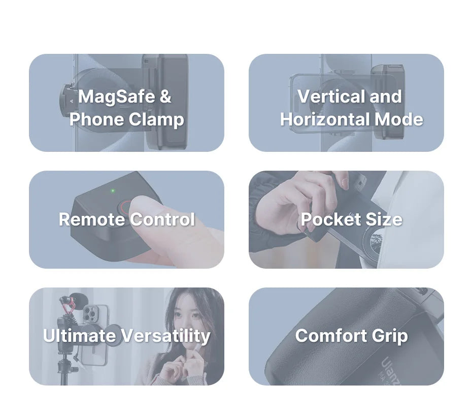 Ulanzi MA35 MagSafe Camera Grip – Bluetooth Shutter, Vertical/Horizontal Shooting