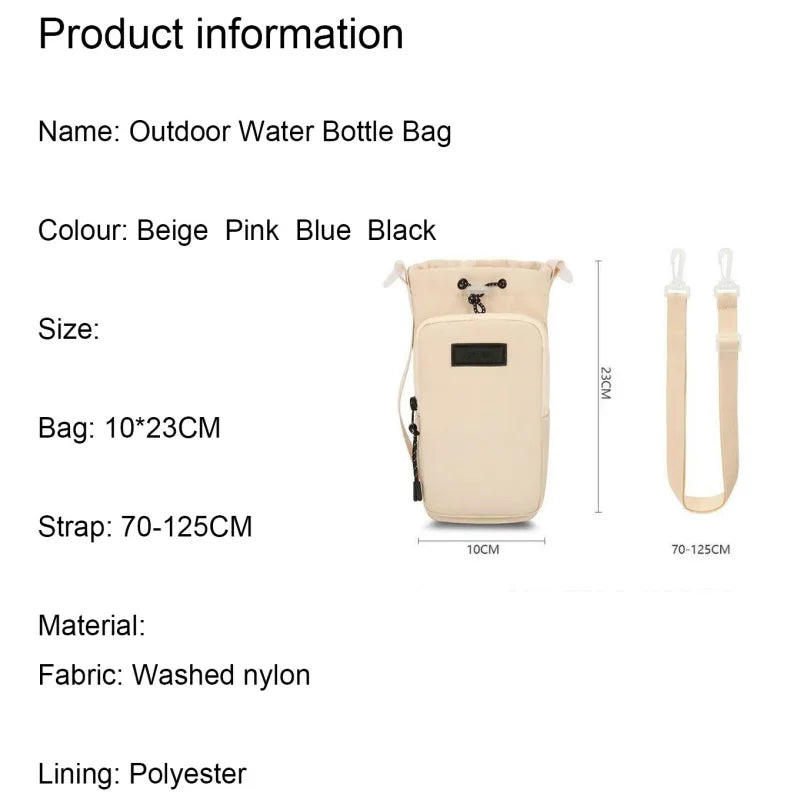 Premium Simple Water Cup Pocket Portable Water Bottle Bag Travel Back Mobile Phone Water Cup Protective Cover Universal Cover