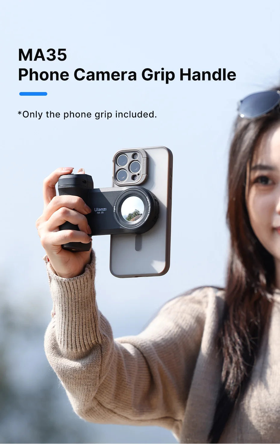 Ulanzi MA35 MagSafe Camera Grip – Bluetooth Shutter, Vertical/Horizontal Shooting