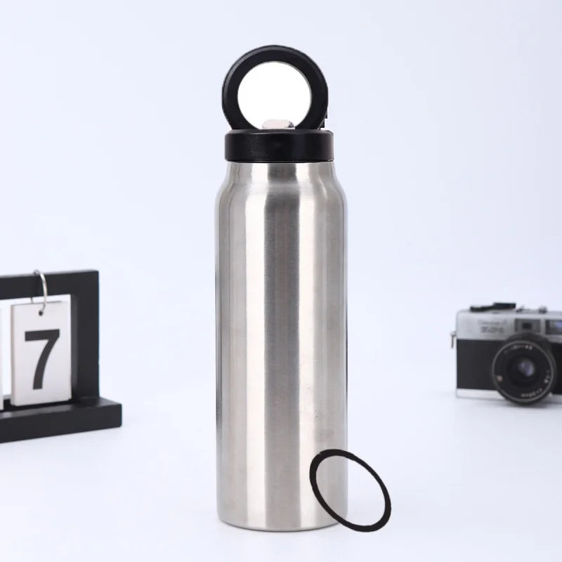 JUSTINLAU Portable Thermos Cup with Magnetic Holder Stainless Steel Double Layer Vacuum Flask Sport Cup Travel Mug Insulated Cup