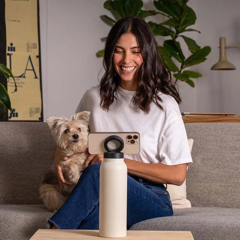 JUSTINLAU Portable Thermos Cup with Magnetic Holder Stainless Steel Double Layer Vacuum Flask Sport Cup Travel Mug Insulated Cup