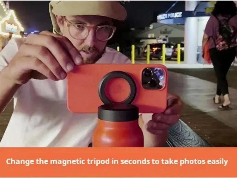 JUSTINLAU Portable Thermos Cup with Magnetic Holder Stainless Steel Double Layer Vacuum Flask Sport Cup Travel Mug Insulated Cup