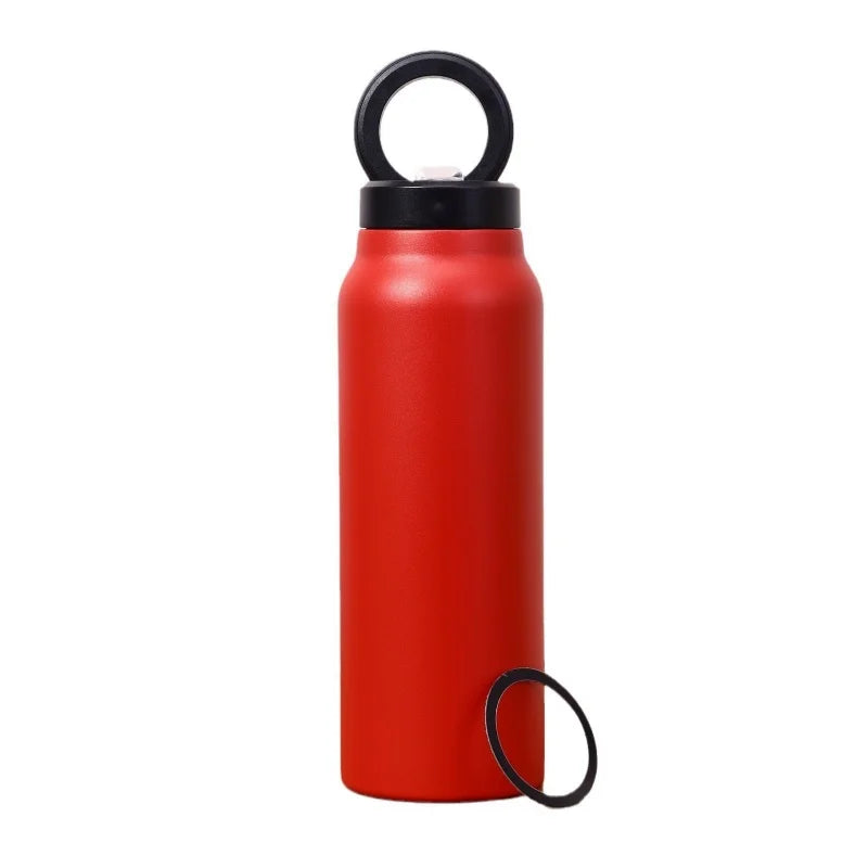 JUSTINLAU Portable Thermos Cup with Magnetic Holder Stainless Steel Double Layer Vacuum Flask Sport Cup Travel Mug Insulated Cup