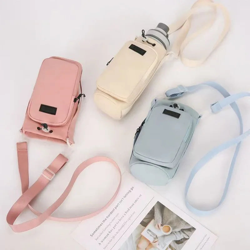 Premium Simple Water Cup Pocket Portable Water Bottle Bag Travel Back Mobile Phone Water Cup Protective Cover Universal Cover