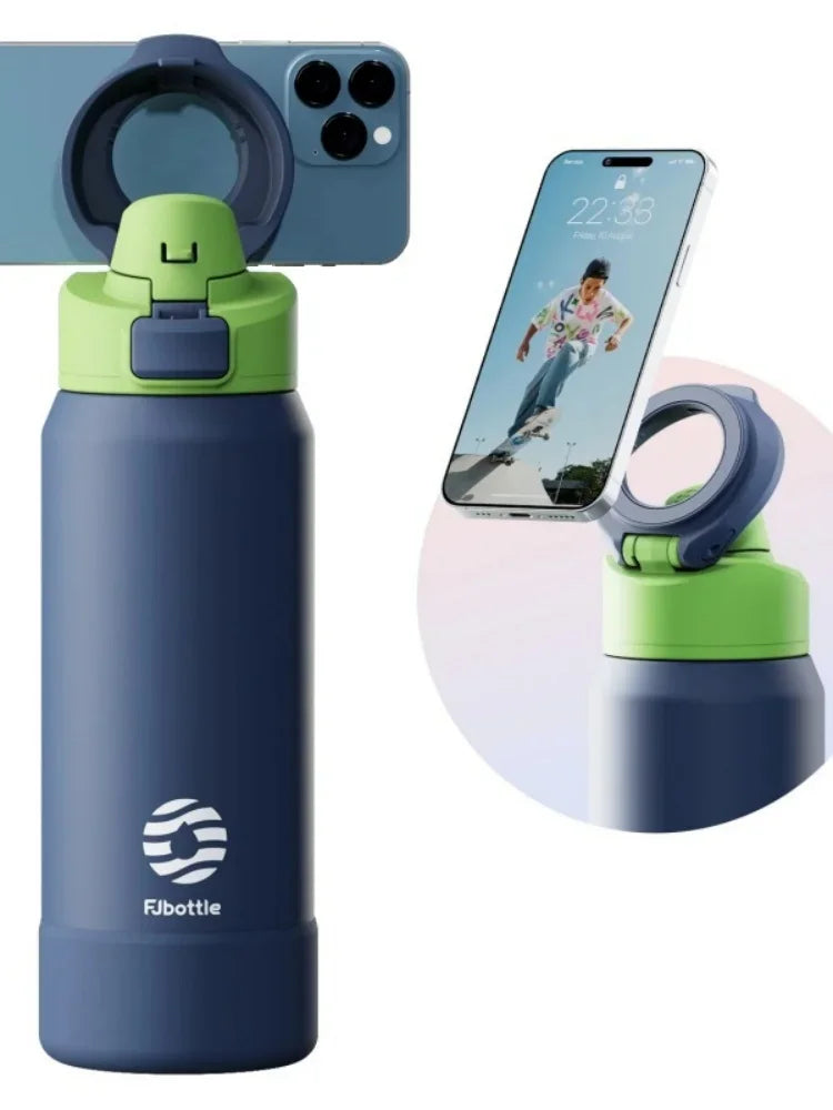 Elonhar Magnetic Thermos Bottle (710/950ml) – Stainless Steel, Bouncing Lid, Phone Holder