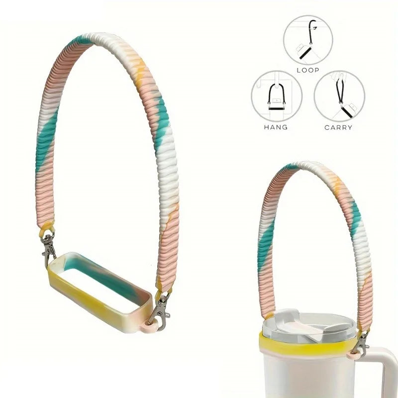 Water Bottle Handle Water Bottle Sling Carrier Holder Strap Soft Durable Silicone for Most 8-40oz Bottles for Cup Accessories