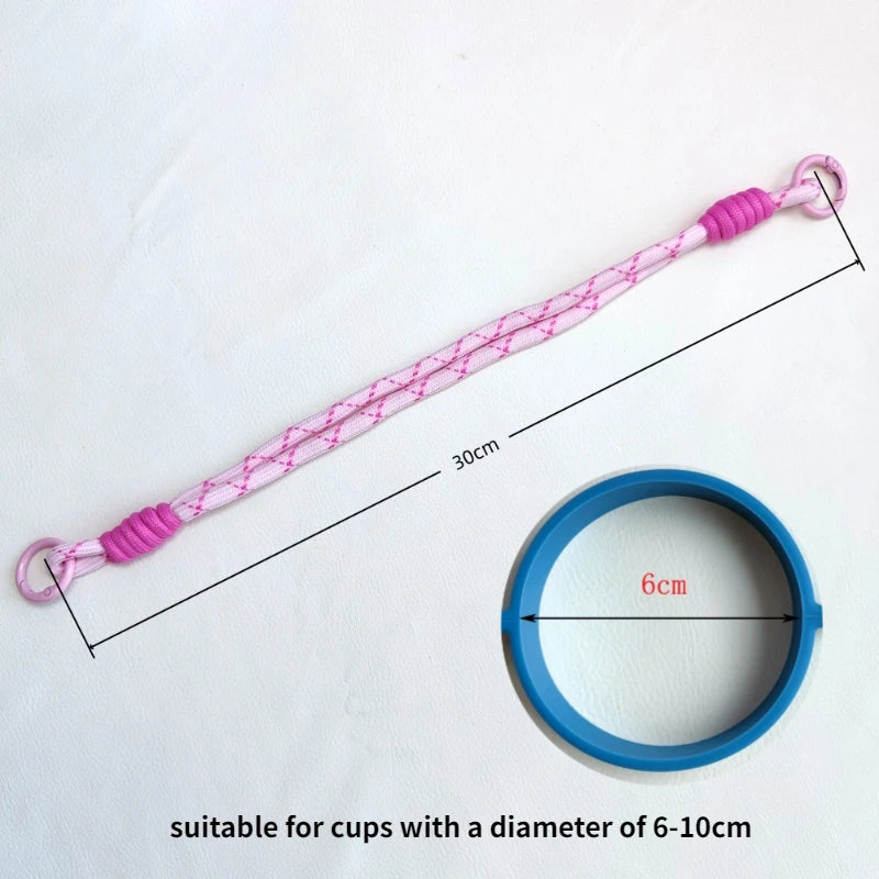 Water Bottle Handle Strap Silicone Water Bottle Sling Carrier Holder Strap Universal Fits Most 8-40oz Bottles Cup Accessories